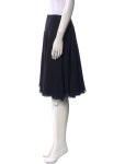 St. John Silk Midi Length Skirt - Black Skirts, Clothing - STJ350026 | The RealReal