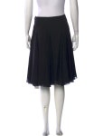 St. John Silk Midi Length Skirt - Black Skirts, Clothing - STJ350026 | The RealReal