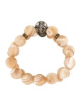Suneera Mother of Pearl & Diamond Bead Bracelet - Bead, Bracelets - SUNEE20345 | The RealReal