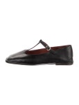 The Row Square T-Strap Leather - Black Flats, Shoes - THR210096 | The RealReal