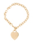 Tiffany & Co. 18K Heart Tag Charm Bracelet - Bracelets -          TIF160019 | The RealReal 18K Heart Tag Charm Bracelet