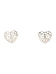 Tory Burch Crystal Miller Pave Stud Earrings - Clear, 18K White Gold-Plated Stud, Earrings - WTO651756 | The RealReal Crystal... 