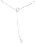 Pearl Open Heart Lariat Necklace - Sterling Silver Lariat, Necklaces - TIF308005 | The RealReal Pearl Open Heart Lariat Necklace