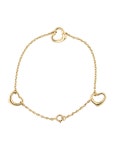 18K Open Heart Station Link Bracelet - 18K Yellow Gold Bangle, Bracelets - TIF310005 | The RealReal 18K Open Heart Station Link... 