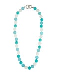 Amazonite, Moonstone & Chalcedony Bead Necklace - Sterling Silver Bead Strand, Necklaces - TIF326009 | The RealReal Amazonite... 
