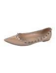 Jimmy Choo Leather Studded Accents Ballet Flats - Pink Flats, Shoes - JIM317001 | The RealReal Leather Studded Accents Ballet Flats