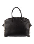 Valentino Leather Rockstud Tote - Black Totes, Handbags - VAL316027 | The RealReal Leather Rockstud Tote