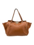 Valentino Medium Leather Rockstud Tote - Neutrals Totes, Handbags - VAL370020 | The RealReal Medium Leather Rockstud Tote