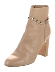 Valentino Rockstud Accents Leather Boots - Brown Boots, Shoes - VAL370099 | The RealReal Rockstud Accents Leather Boots