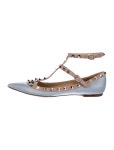 Valentino Rockstud Accents Patent Leather Flats - Neutrals Flats, Shoes - VAL413004 | The RealReal Rockstud Accents Patent... 