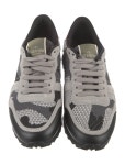 Valentino Suede Printed Sneakers - Grey Sneakers, Shoes - VAL550026 | The RealReal