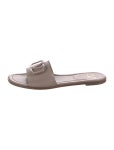 Valentino Leather Slides - Neutrals Sandals, Shoes - VAL570000 | The RealReal