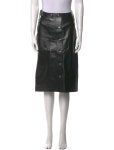 Bottega Veneta Calf Leather Knee-Length Skirt w/ Tags - Black Skirts, Clothing - BOT314007 | The RealReal Calf Leather Knee... 