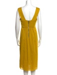 Burberry London Silk Midi Length Dress - Yellow Dresses, Clothing - WBURL210081 | The RealReal