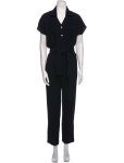 Ganni Mock Neck Jumpsuit - Black, 13.25 Rise Jumpsuits and Rompers, Clothing - WZG119376 | The RealReal Mock Neck Jumpsuit