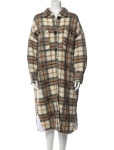 Étoile Isabel Marant Wool Plaid Print Coat - Neutrals Coats, Clothing - WET185906 | The RealReal Wool Plaid Print Coat