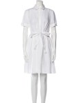 Alice + Olivia Mock Neck Mini Dress - White Dresses, Clothing - WAO370108 | The RealReal Mock Neck Mini Dress
