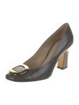 Prada Leather Keyhole Accent Pumps - Grey Pumps, Shoes - PRA778361 | The RealReal Leather Keyhole Accent Pumps