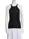 Helmut Lang Crew Neck Sleeveless Top - Black Tops, Clothing - WHELM150048 | The RealReal Crew Neck Sleeveless Top