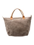 Longchamp Suede Top Handle Bag - Grey Handle Bags, Handbags - WL895935 | The RealReal
