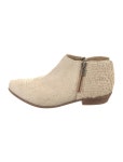Chanel Canvas Colorblock Pattern Lace-Up Boots - Neutrals Boots, Shoes - CHA780065 | The RealReal Canvas Colorblock Pattern Lace... 