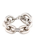 Chanel Strass Curb Link Station Bracelet - Silver-Tone Metal Link, Bracelets - CHA780194 | The RealReal Strass Curb Link Station... 