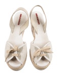 Prada Sport Canvas Braided Accents Espadrilles - Neutrals Sandals, Shoes - WPR150049 | The RealReal