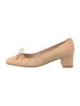 Stuart Weitzman Suede Bow Accents Pumps - Neutrals Pumps, Shoes - WSU370012 | The RealReal Suede Bow Accents Pumps