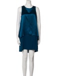 Vince Silk Knee-Length Dress - Blue Dresses, Clothing - WVN326007 | The RealReal Silk Knee-Length Dress
