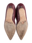 Tibi Leather Patterned Boots - Burgundy Boots, Shoes - WTI210063 | The RealReal
