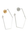 Tory Burch Reva Hexagon Hoop Earrings - Gold-Tone Metal Hoop, Earrings - WTO370045 | The RealReal Reva Hexagon Hoop Earrings