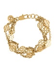 Chanel Faux Pearl & Leather CC Multistrand Bracelet - Gold-Plated Multistrand, Bracelets - CHA824009 | The RealReal Faux Pearl... 