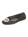Tory Burch Leather Ballet Flats - Gold Flats, Shoes - WTO550007 | The RealReal Leather Ballet Flats