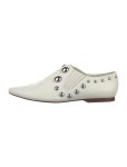 Tory Burch Leather Studded Accents - White Flats, Shoes - WTO780220 | The RealReal Leather Studded Accents
