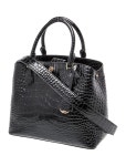 Tory Burch Embossed Leather Top Handle Bag - Black Handle Bags, Handbags - WTO828004 | The RealReal