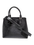 Tory Burch Embossed Leather Top Handle Bag - Black Handle Bags, Handbags - WTO828004 | The RealReal