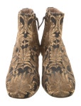 Tory Burch Patterned Embroidered Accent Boots - Black Boots, Shoes - WTO828011 | The RealReal