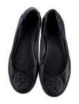 Tory Burch Leather Ballet Flats - Black Flats, Shoes - WTO832004 | The RealReal
