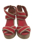 Tory Burch Canvas Printed Espadrilles - Red Sandals, Shoes - WTO836013 | The RealReal