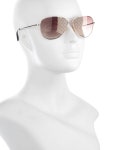 Tory Burch Aviator Gradient Sunglasses - Gold Sunglasses, Accessories - WTO836019 | The RealReal