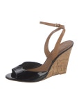 Tory Burch Patent Leather Colorblock Pattern Sandals - Black Sandals, Shoes - WTO837002 | The RealReal