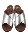 Tory Burch Leather Slides - Brown Sandals, Shoes - WTO840014 | The RealReal