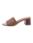 Tory Burch Leather Slides - Brown Sandals, Shoes - WTO849029 | The RealReal
