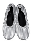 Tory Burch Leather Ballet Flats - Silver Flats, Shoes - WTO853020 | The RealReal