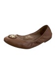 Tory Burch Leather Ballet Flats - Brown Flats, Shoes - WTO855014 | The RealReal