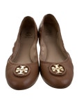 Tory Burch Leather Ballet Flats - Brown Flats, Shoes - WTO855014 | The RealReal