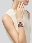 Gucci Multicolor Crystal Cuff - Gold-Tone Metal Cuff, Bracelets - GUC702006 | The RealReal Multicolor Crystal Cuff