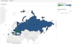Country happiness score learning exercise | Tableau Public Country happiness score learning exercise