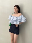 라니앤크래프트 | 라니앤쇼룸 [ 하객룩/썸머 ] 오픈 숄더 블라우스