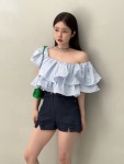라니앤크래프트 | 라니앤쇼룸 [ 하객룩/썸머 ] 오픈 숄더 블라우스